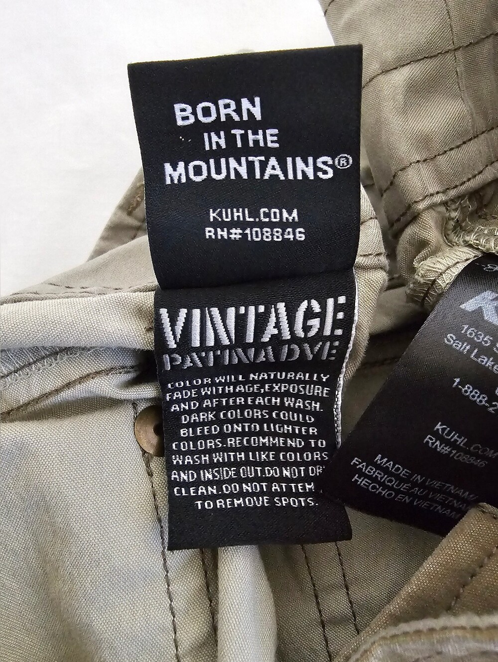 KÜHL Men’s Vintage Patina Dye Utility Shorts Size 32 Olive Khaki Style 5228 - Picture 5 of 9